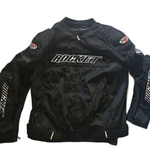 Joe Rocket Resistor Mesh Motorcycle Jacket Black Armored Men's Size Large